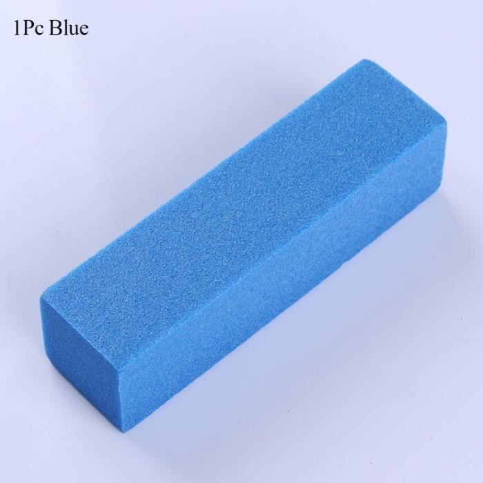 8 -Limes à ongles professionnelles lavables en forme de demi lune, double face montée sur tampon, pour limage et polissage, outil de