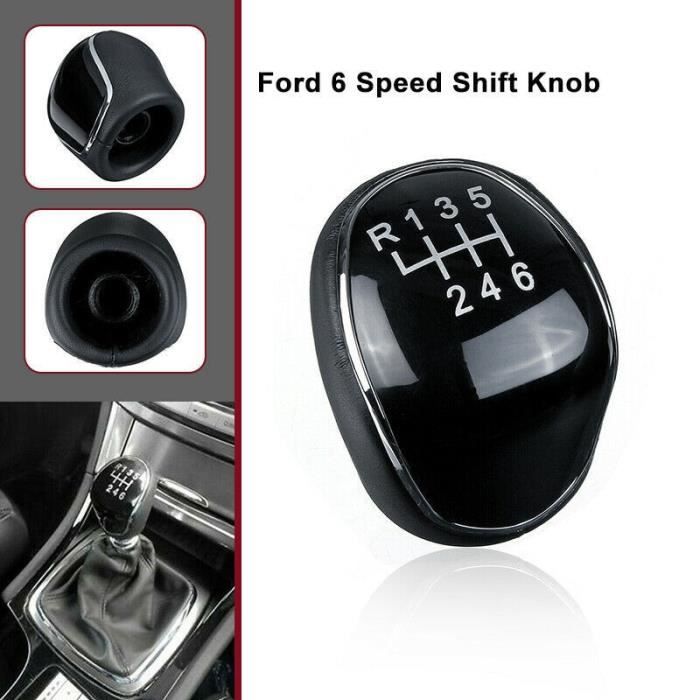 Pièces Auto,Pommeau de levier de vitesses en plastique et cuir microfibre,6 vitesses,pour Ford Focus s-max Mk4 s-max c-max Mk2