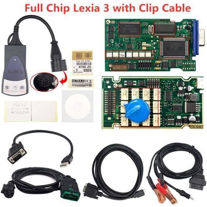 BW17977-Lexia 3 PP2000 Diagbox 7.83 OBD2 Scanner Firmware 921815C Lexia3 V48-V25 pour Citroen-Peugeot Lexia3 PSA - Type Full Chip
