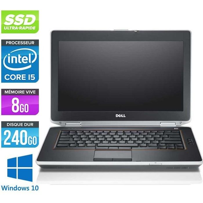 Dell E6420 - Core i5 - 8Go - 240Go SSD -Windows 10