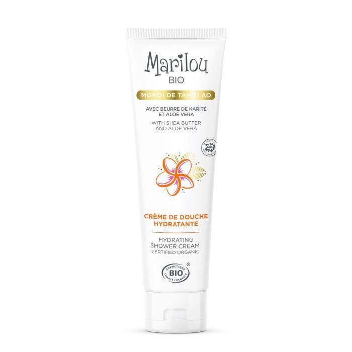 MARILOU BIO - Crème de Douche Hydratante à l'Huile de Monoï de Tahiti - Tube de 150 ml - Gamme Monoi