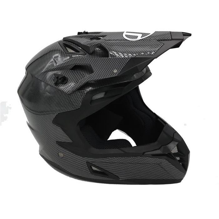 CASQUE MOTO CROSS QUAD VTT BMX JLP RACING STYLE CARBONE