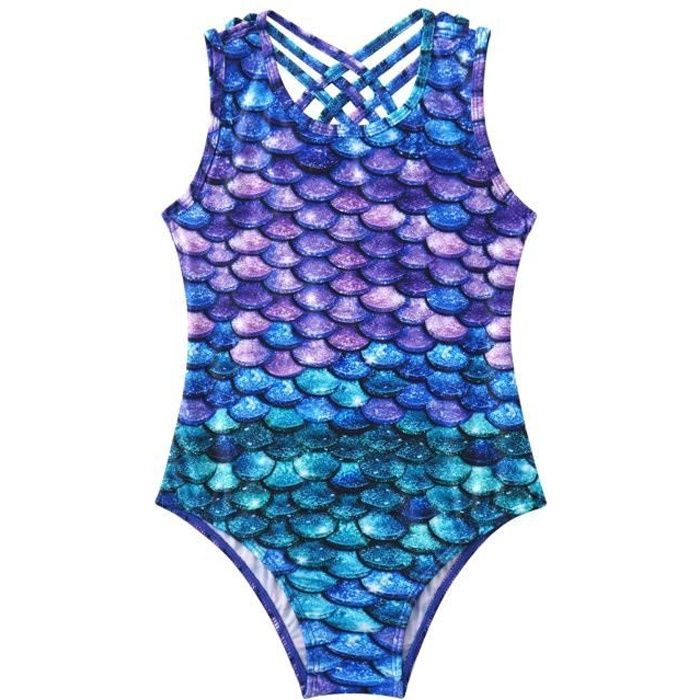 CHICTRY Justaucorps Gymnastique Fille Enfant sans Manches Bodysuit Gym Jumpsuit Sport 3-16 Ans Violet