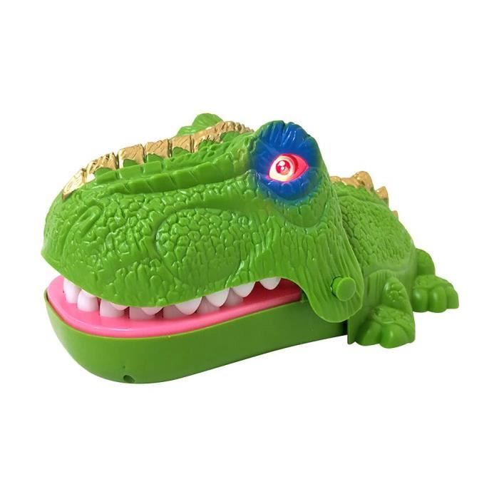 Vert- Jeu de Dinosaure Lumineux créatif Classique Doigt Mordant Jouets Partie drôle de Partie (Vert)