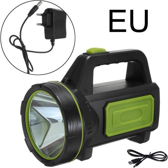 NEUFU 10W 6000MA LED Lampe de Poche Torche Rechargeable Portable Etanche Avec Lumière Latérale