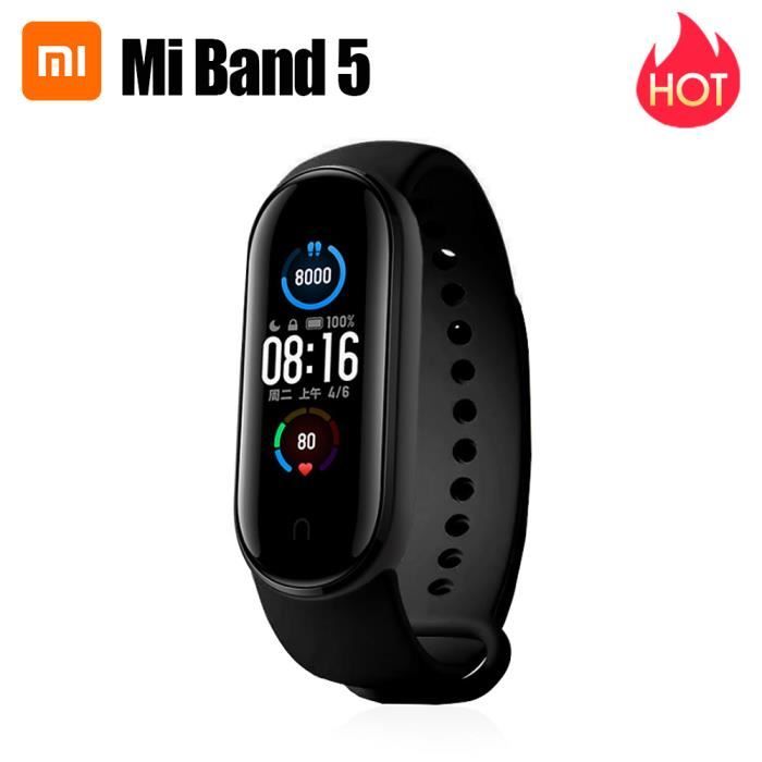 Xiaomi Mi Smart Band 5 Écran AMOLED couleur dynamique - 11 modes sportifs - BT 5.0 - Caméra / Fitness Sports/ Health Bracelet - noir