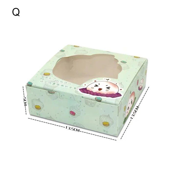 Boîtes Cadeaux Noël FainFun - Lot De 12 Boîtes à Muffins/cupcakes Avec Fenêtre - Motifs De Noël (bonhomme De Neige, Sapin...) - Inclus Rubans Et Supports