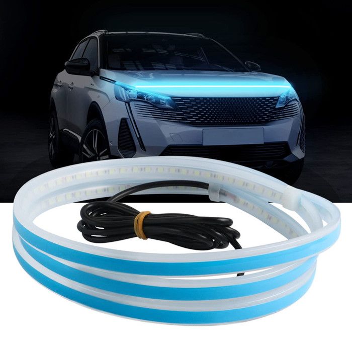 Bande lumineuse Flexible et étanche à LED pour capot de voiture, éclairage d'ambiance, éclairage d'ambiance, 12V
