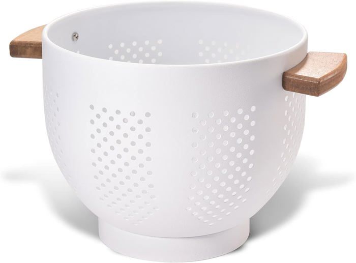 Passoire Pliable En Silicone Grise - Panier Pour égoutter Légumes Et Fruits, Peu Encombrant, Avec Poignées