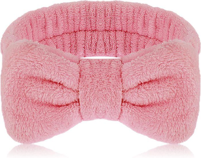 Bandeau Velours Doux Pour Le Visage Avec Nœud - Violet, Femme