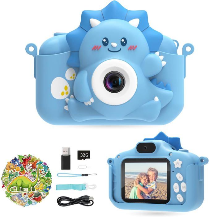 Aenllosi étui Rigide De Voyage Pour Appareil Photo Enfant VTech KidiZoom Duo – Bleu (housse Uniquement