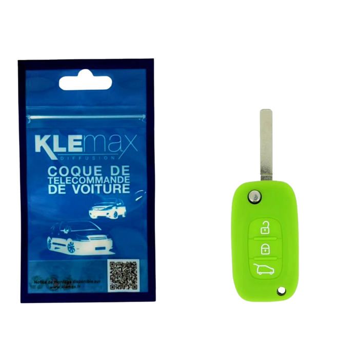 Housse Silicone 3 Boutons Bleu Pour Clé Peugeot 207 307 308 407 3008 & Citroën C2 C3 C4 C5 - Protection Jongo