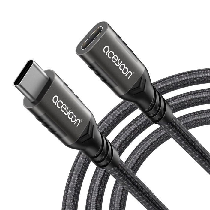 Cusb Type 240W Rallonge Usb C,Usb Type C 3.2 Gen 2 20Gbps Cable Extension Usb C ...