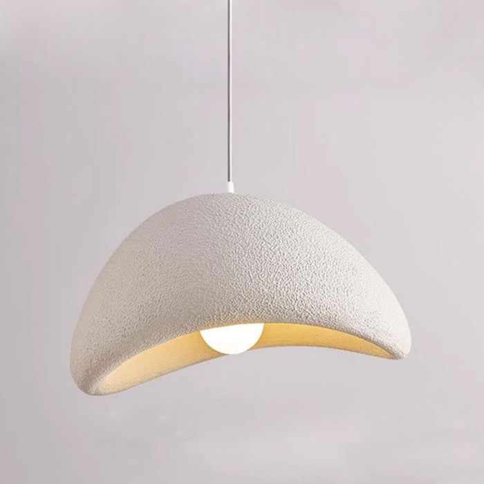 Lustre Luminaire Ciment TOKIU Vintage Créativité Suspension E27 Blanc Plafonnier Pour Salon Séjour Chambre 30CM