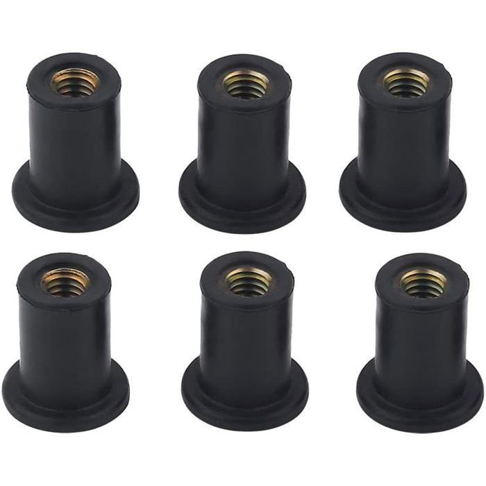 Heaveant Écrous Caoutchouc M4 – 6 Pièces Pour Pare-Brise Moto, Kayak, Canoë