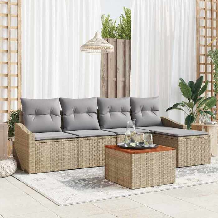 vidaXL Ensemble de canapé de jardin 6 pcs et - vue 8