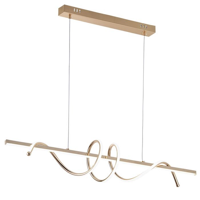 Lampe Suspendue De Plafond Toolight G065-Cp Led Lampe Pendante Au Plafond Or 100X22X85Cm