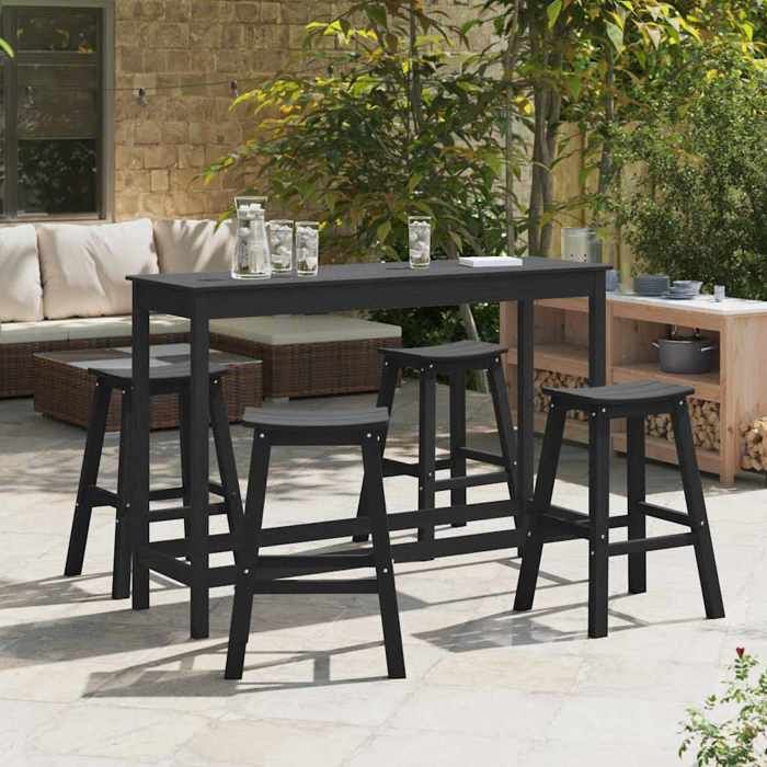 vidaXL Tabourets de Bar 6 pcs HDPE Tabourets de Bar 2 pcs HDPE