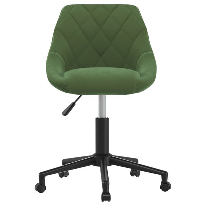 SOLO Chaise pivotante de salle à manger/Fauteuil salon - Vert foncé Velours LL1576