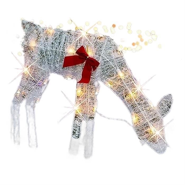 de Rennes de NoëL 2D IlluminéEs Rudolph de NoëL et TraîNeau Du PèRe NoëL IlluminéS avec des LumièRes MèRe Cerf VILLAGE DE NOEL