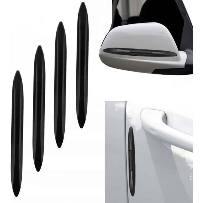 Kit 4 Protège-Arches De Roue Universel KIMISS - Flexible, Extra Large 100x825 Mm, Noir Mat