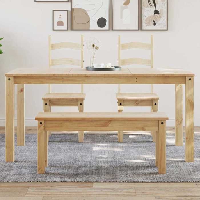NEW 2026 Table de repas(1 pc) - 4/6 personnes - Panama 160x80x75 cm bois massif de pin L663