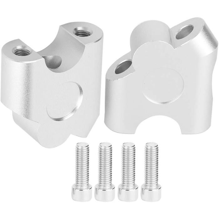 Rehausseur de guidon 22mm Universal Moto Guidon Riser Handlebar Clamp B k Move Mount Adapter(Chrome) riser 22mmrehausse guidon