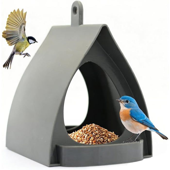 Mangeoire à Oiseaux Suspendue Extérieur Mangeoire pour Oiseaux Sauvages en ABS Résistant aux Intempéries 15*14*13cm A - g NICHOIR