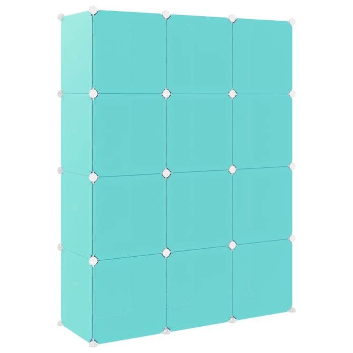 Armoire de rangement pour enfants avec 12 cubes Vert PP_2 ans garantie_65938