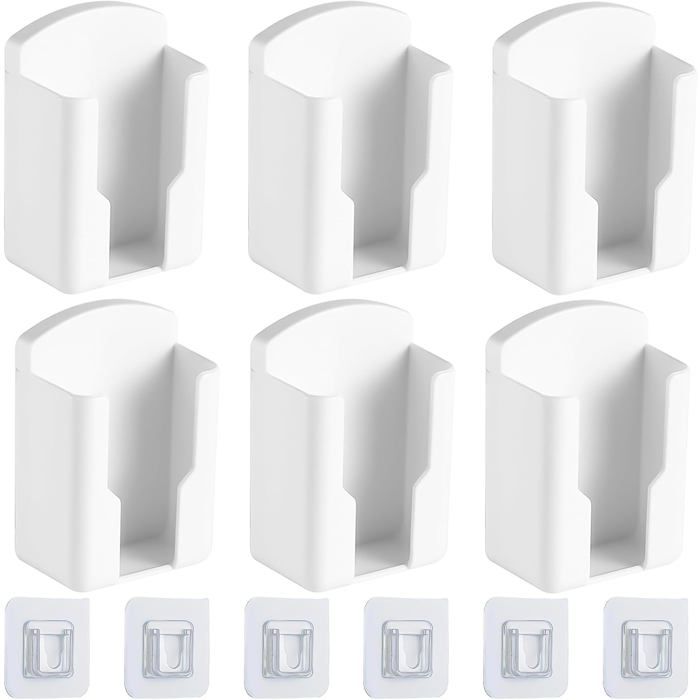 Boîtes de rangement murales pour télécommandes lot de 6 auto-adhésives blanches maison et bureau