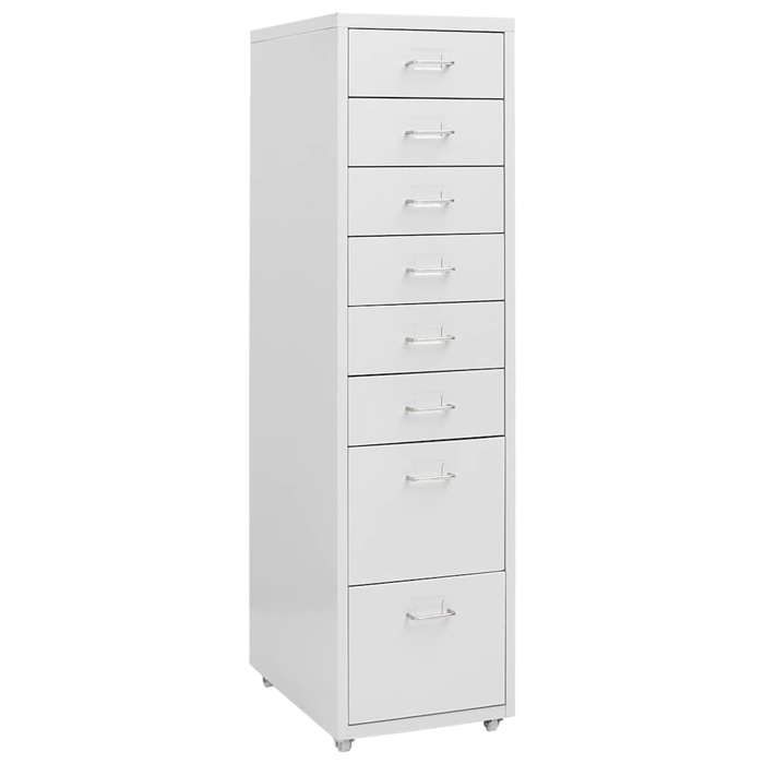 Gris Classeur mobile Gris 28x41x109 cm Métal - Meuble Rangement LV29853
