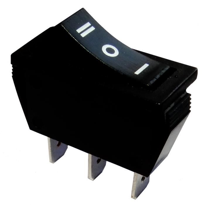 AERZETIX Interrupteur commutateur contacteur bouton /à bascule noir DP3T ON-OFF-ON 6A//250V 3 positions