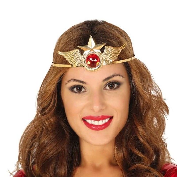 Couronne Roi Médiéval En Métal Doré - Accessoire Déguisement Adulte, Avec Fausses Pierres - 9