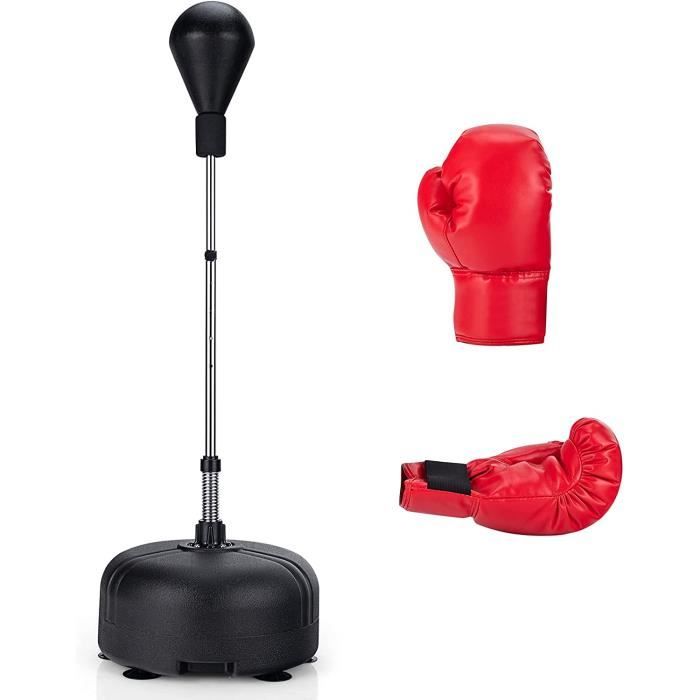 GYMAX Punching Ball Enfants Réglable 81-123 CM Avec Gants Et Pompe - Sac De Frappe Pour Enfants +3 Ans