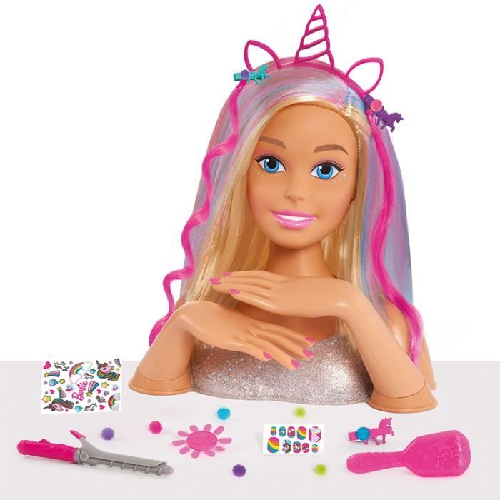 Barbie Tête à coiffer Deluxe - Blonde - Cdiscount Jeux - Jouets