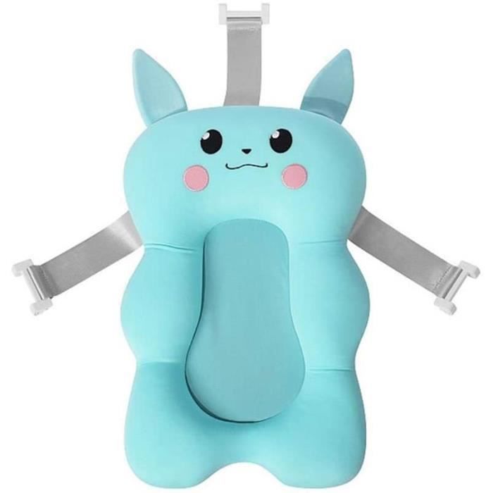 Tapis De Bain Pour Bébé Avec Oreiller Intégré - Taille 44x38 Cm - En Polyester Et Coton - Confort Et Sécurité
