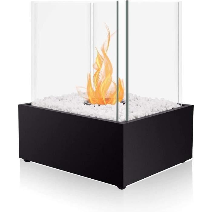 Cheminée de table Blanc, sans fumée, inodore, acier inoxydable, mini Cheminée de table Blanc, sans fumée, inodore, acier inoxydable, mini