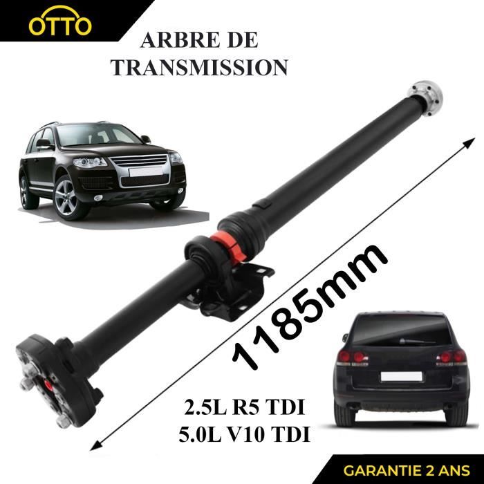 Arbre de Transmission Longitudinale 1185mm pour VOLKSWAGEN TOUAREG (2.5 R5 - 5.0 R50 , 5.0 V10 TDI) 7L6521102B 7L6521102C