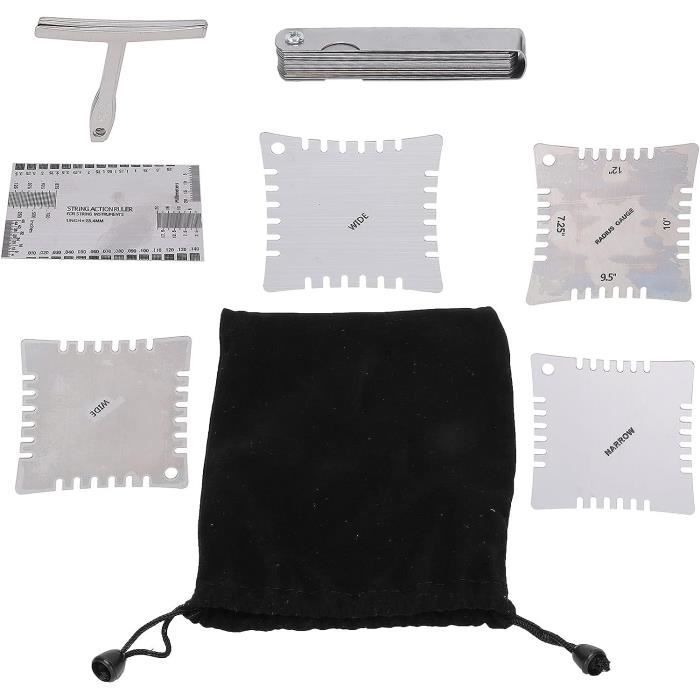 Alnicov Lot De 4 Jauges De Rayon Pour Guitare - Acier Inoxydable Pour Manche Électrique, Basse, Acoustique