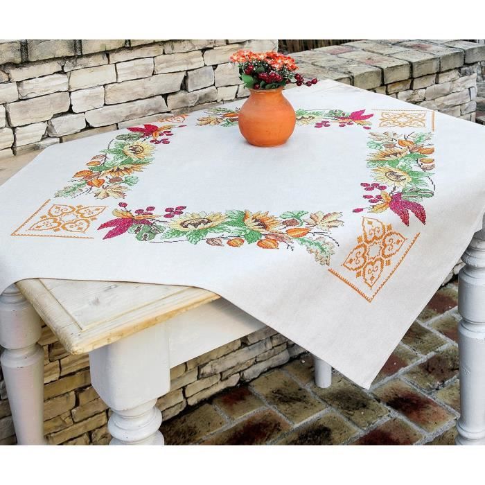 Kit De Broderie Au Point De Croix Naturel Pré-Imprimé En 100 % Coton À ...