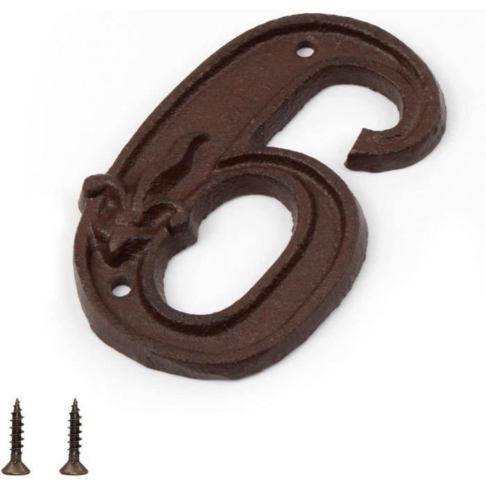 Chiffre Porte 8 En Fonte Noire Style Rustique - Woodside Of Darwen (70-75mm)