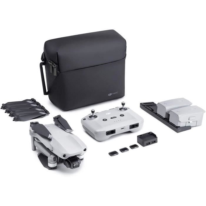 DJI Mavic Air 2 Bundle Fly More – Drone avec Vidéo 4K Ultra HD, Photo 48 Mégapixels, Capteur CMOS ½ pouces, Autonomie de 34 min, Act