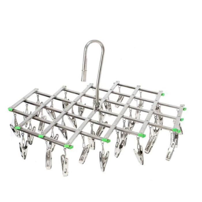 20 Pcs Pinces à Linge en Acier Inoxydable Coupe-Vent pour Sac à Collation en Papier