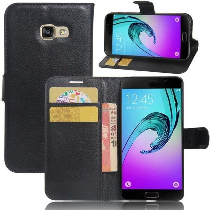 Uposao Galaxy A5 2016 Coque,Housse en Cuir Pochette Portefeuille,Hibou Cœur Mode Motif Etui à Rabat Magnétique PU Premium Flip Case,Stand Support,Porte-Cartes Coque pour Samsung Galaxy A5 2016,Bleu 