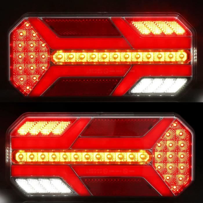 Feux Arrière Remorques Led 1224v Homologué, Etanche 7Fonctions 2pcs