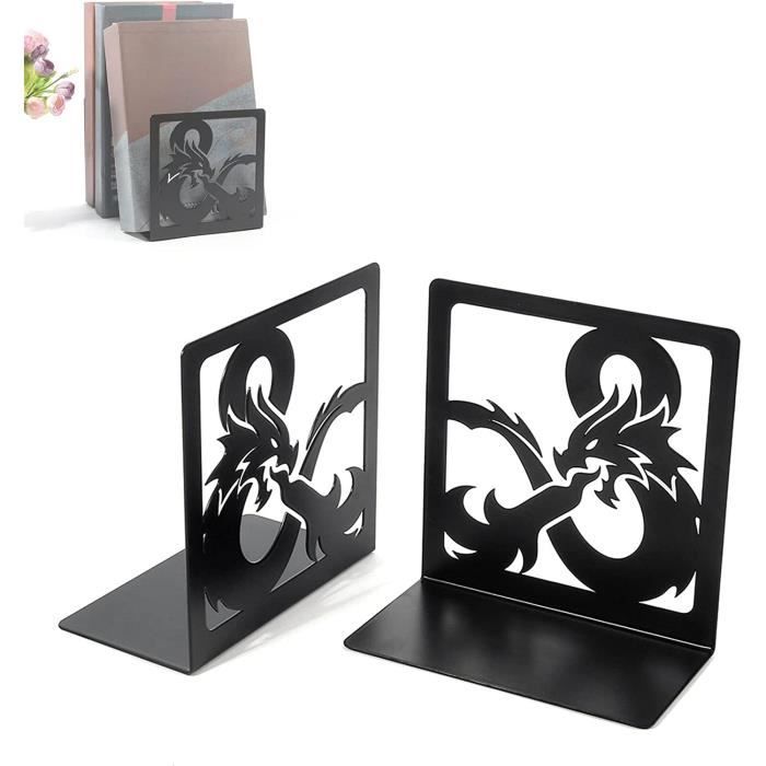 Wenhua Serre-Livres Noir, Bibliothèque Créative Dragon Ball Legend Avec Étagère, Support De Livre Décoratif Pour Étudiants (Serre-Livres Noirs),a