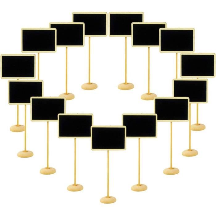 Lot De 12 Mini Ardoises Rectangulaires Magnétiques – Petits Tableaux Craie Pour Messages & Décoration