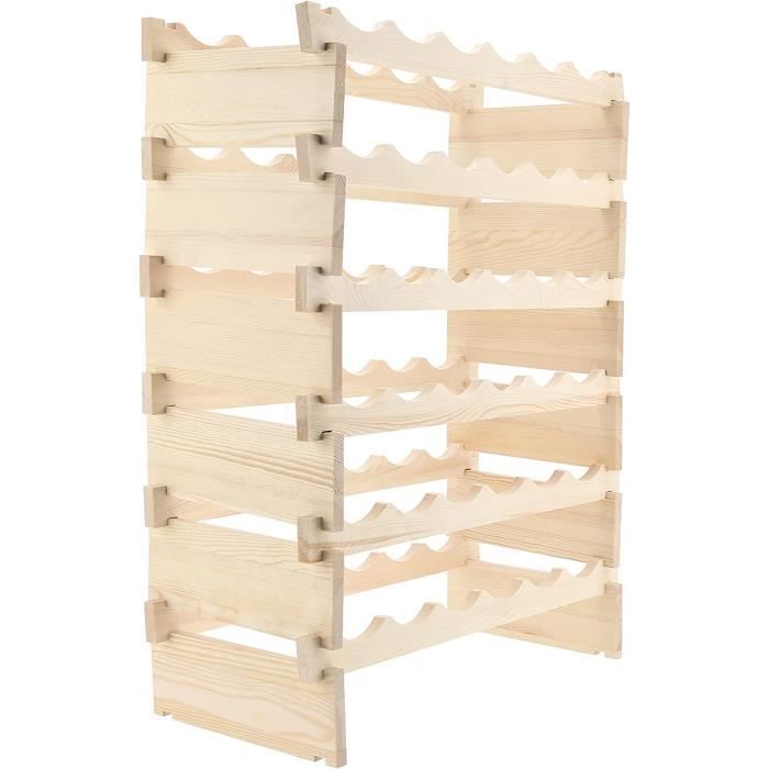 Lot De 2 Casiers à Vin Empilables Transparents - Support Vertical Pour Bouteilles - Rangement Cuisine/Bar
