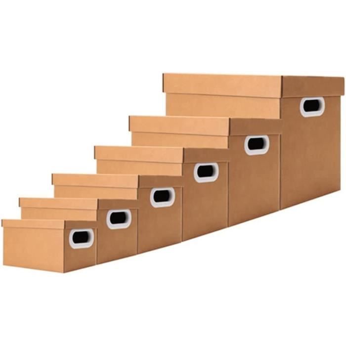 10 Boîtes De Rangement Cartes Postales Papier Kraft Avec Fenêtre - Ibasenice