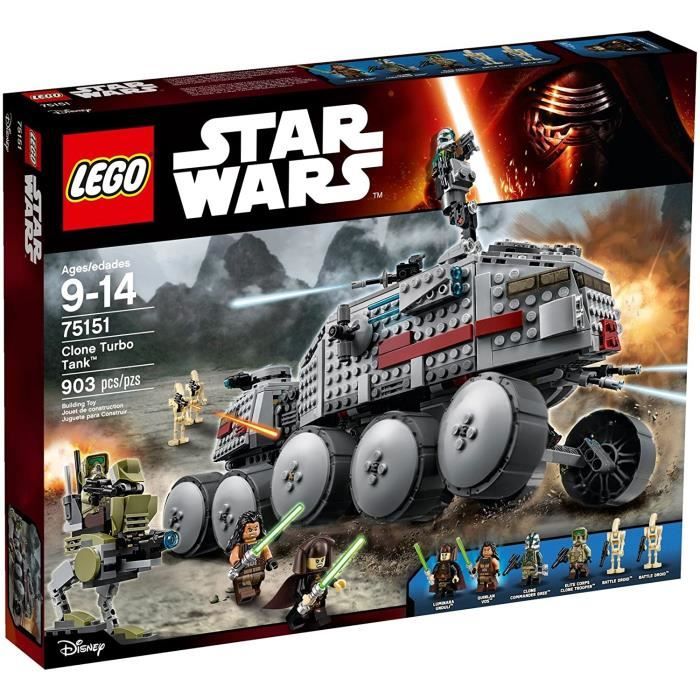 Jeu de construction LEGO - Star Wars - Clone Turbo Tank 75151 - 903 pièces